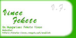 vince fekete business card